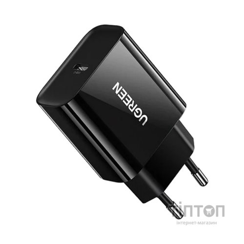 Зарядний пристрій Ugreen CD137 20W Type-C PD Charger (Black) (10191)