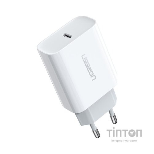 Зарядний пристрій Ugreen CD137 Type-C PD 20W Charger (White) (60450)