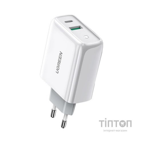 Зарядний пристрій Ugreen CD170 36W USB + Type-C Charger (White) (60468)