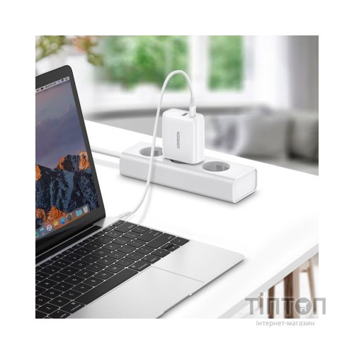 Зарядний пристрій Ugreen CD170 36W USB + Type-C Charger (White) (60468)
