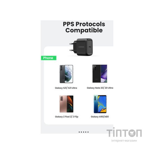Зарядний пристрій Ugreen CD250 25W Type-C PD Charger + C-C 2m Cable Black (UGR-50581)