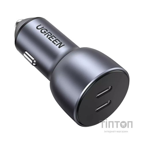 Зарядний пристрій Ugreen QC 3.0+QC 3.0 Dual USB-A 40W Fast Car Charger Space Grey (CD213) (70594)