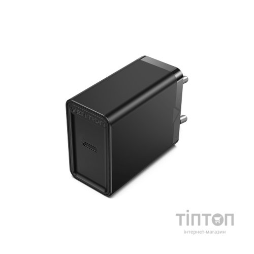 Зарядний пристрій Vention 1xUSB 20W (USB-С) PD black (FADB0-EU)
