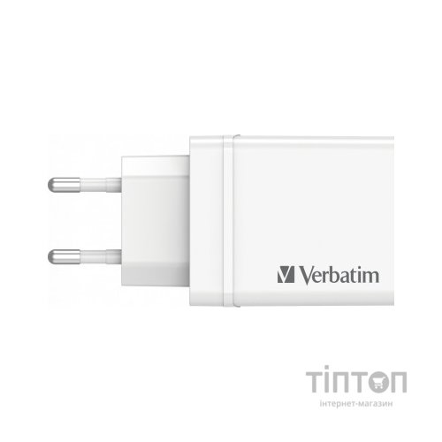 Зарядний пристрій Verbatim USB 30W PD3.0 4-ports white (49701)