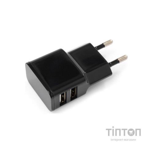 Зарядний пристрій Vinga 2 Port USB Wall Charger 2.1A (VCPWCH2USB2ABK)