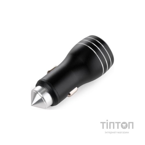 Зарядний пристрій Vinga QC3 Quick Dual USB Car Charger aluminium 18W Max (VCCQAABK)