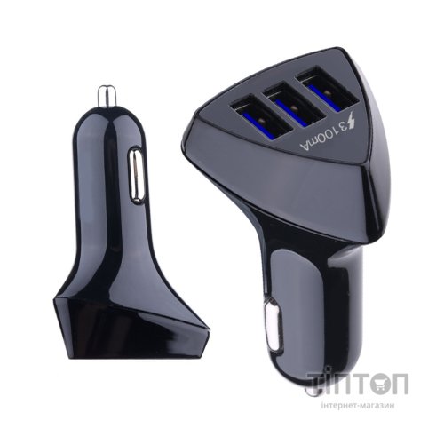 Зарядний пристрій XoKo CC-300 3 USB 4.2A Black (CC-300-BK)