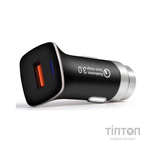 Зарядний пристрій XoKo CQC-100 1 USB Qualcom 3.0 3.1A Bla (CQC-100-BK)