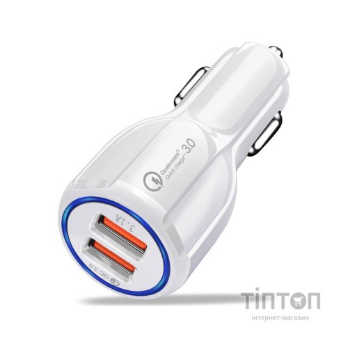 Зарядний пристрій XoKo CQC-200 2USB Qualcom 3.0 6A White (CQC-200-WH)