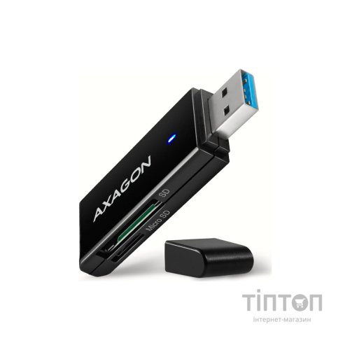 Зчитувач флеш-карт AXAGON USB-A 3.2 to SD/microSD 5Gbps black (CRE-S2N)