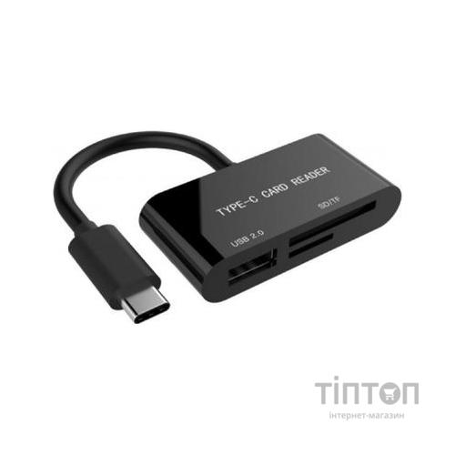 Зчитувач флеш-карт Gembird Type-C SD/TF + USB2.0 (UHB-CR3-02)