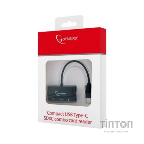 Зчитувач флеш-карт Gembird Type-C SD/TF + USB2.0 (UHB-CR3-02)