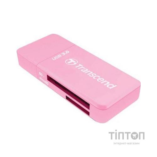 Зчитувач флеш-карт Transcend USB 3.0/3.1 Gen 1 Pink (TS-RDF5R)