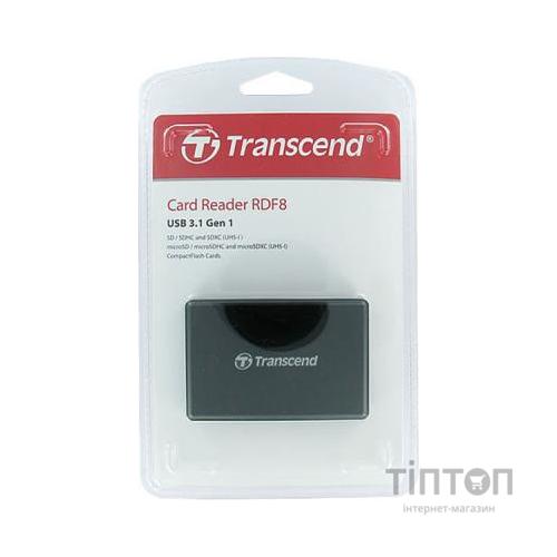 Зчитувач флеш-карт Transcend USB 3.1 Black (TS-RDF8K2)