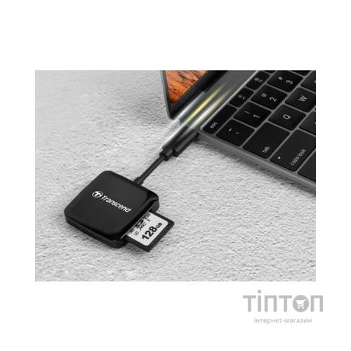 Зчитувач флеш-карт Transcend USB 3.2 Gen 1 Type-C SD/microSD Black (TS-RDC3)