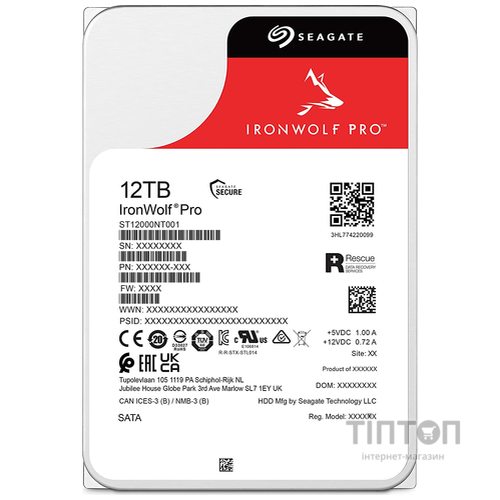Жорсткий диск 3.5" 12TB Seagate (ST12000NT001)
