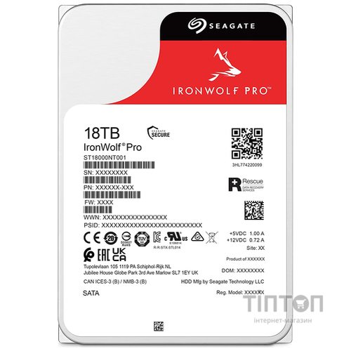 Жорсткий диск 3.5" 18TB Seagate (ST18000NT001)