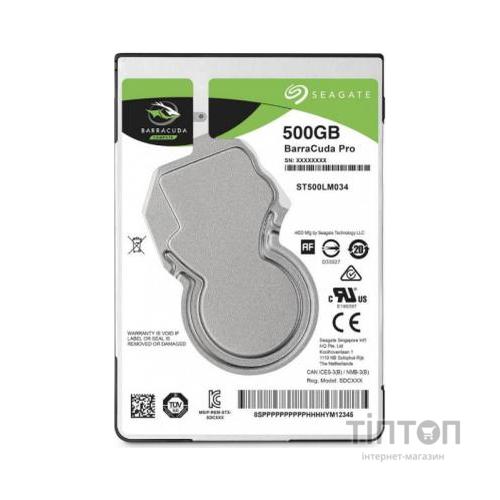 Жорсткий диск для ноутбука 2.5" 500GB Seagate (# ST500LM034-FR #)