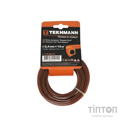 Жилка косильна Tekhmann "Квадрат DUAL" 2,4 мм x 15 м (T.40624015)