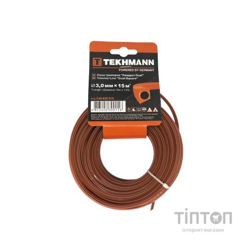 Жилка косильна Tekhmann "Квадрат DUAL" 3,0 мм x 15 м (T.40630015)