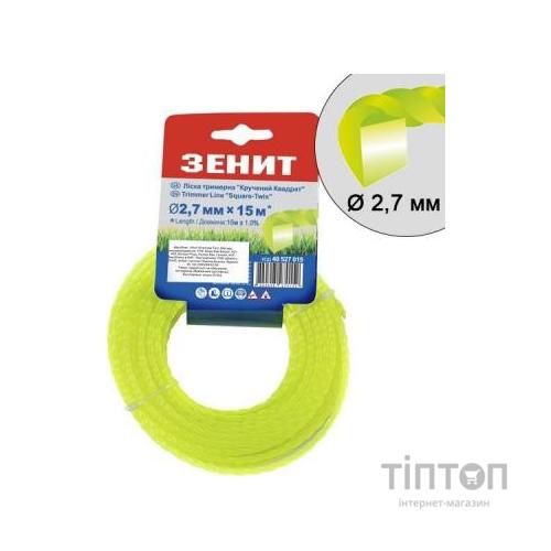 Жилка косильна Зеніт плетена "Кручений квадрат" 2,7 мм х 15 м (40527015)