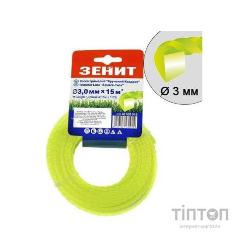 Жилка косильна Зеніт плетена "Кручений квадрат" 3,0 мм х 15 м (КРК-30-15-С) (40530015)