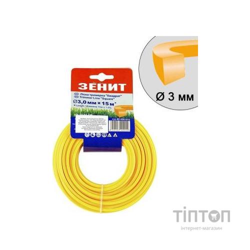 Жилка косильна Зеніт плетена "Квадрат" 3,0 мм х 15 м (КВ-30-15-ОВ) (40430015)
