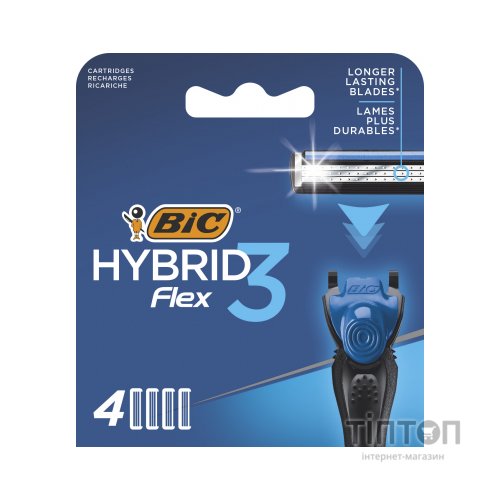 Змінні касети Bic Flex 3 Hybrid 4 шт. (3086123480926)