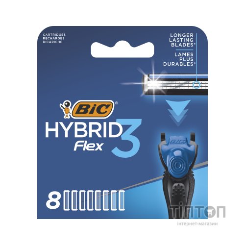 Змінні касети Bic Flex 3 Hybrid 8 шт. (3086123480933)