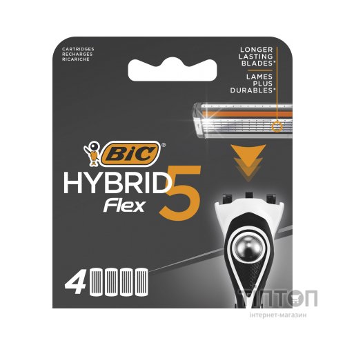 Змінні касети Bic Flex 5 Hybrid 4 шт. (3086123644885)