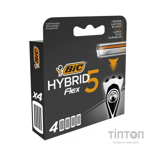 Змінні касети Bic Flex 5 Hybrid 4 шт. (3086123644885)