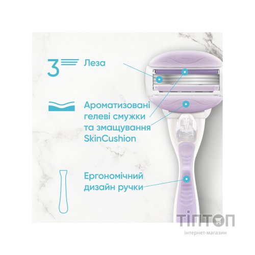 Змінні касети Gillette Venus ComfortGlide Breeze 6 шт. + Чохол (8700216969314)