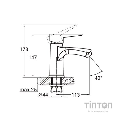 Змішувач AQUATICA HK-1A130C