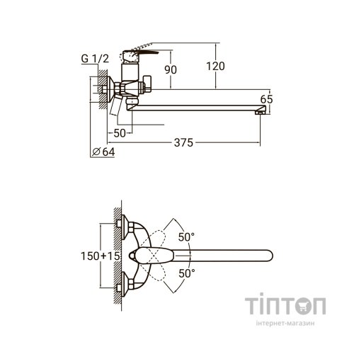 Змішувач AQUATICA KN-2C228C