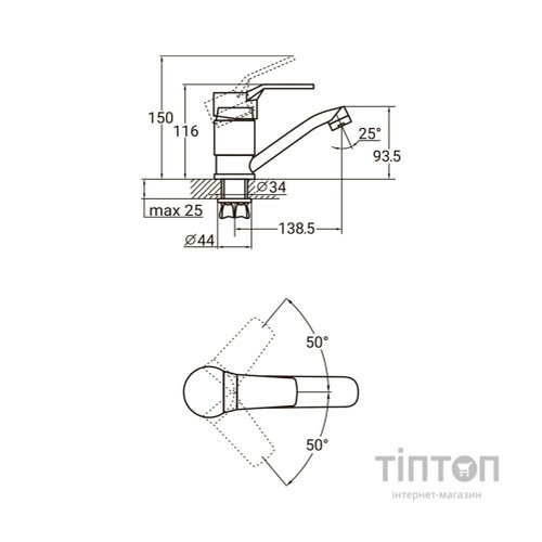 Змішувач AQUATICA MJ-1B135C