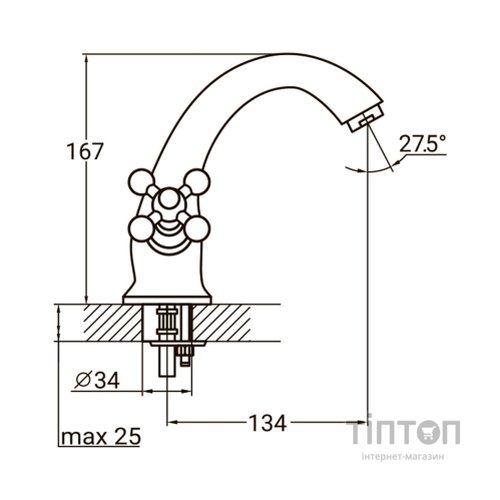 Змішувач AQUATICA PL-2A155C