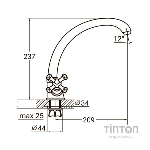 Змішувач AQUATICA PL-4B155C