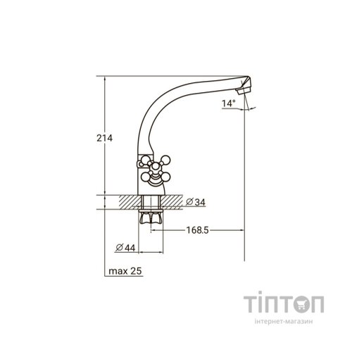 Змішувач AQUATICA PL-4B255C