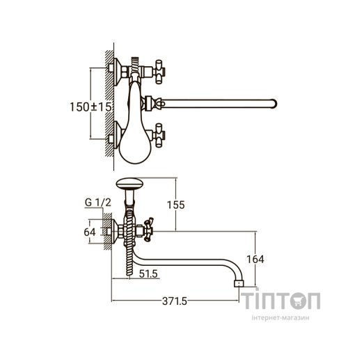 Змішувач AQUATICA PL-5C455C