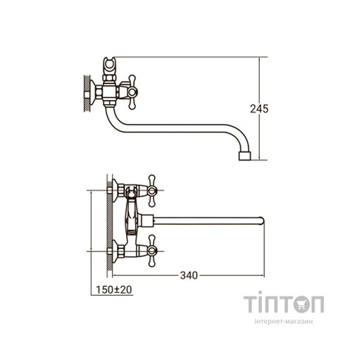 Змішувач AQUATICA PM-2C457C (9780210)
