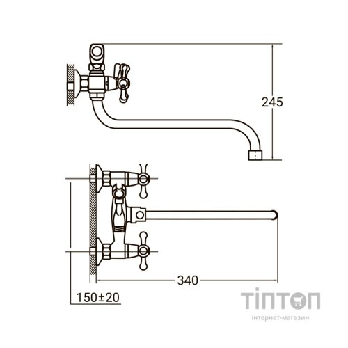 Змішувач AQUATICA PM-5C457C (9780220)