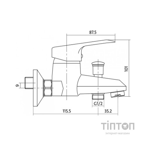 Змішувач Cersanit AMET (S951-003)