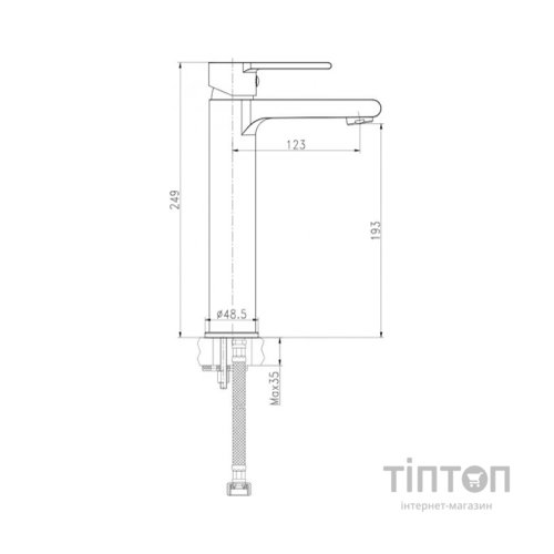 Змішувач Cersanit BRASCO для умивальника (S951-366)