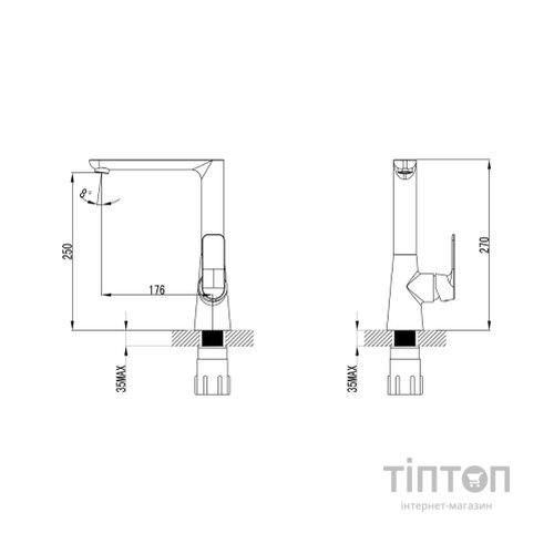 Змішувач Corso BRACCIANO CF-4B236C (9617100)