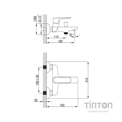 Змішувач Corso CH-1C147C (9620200)