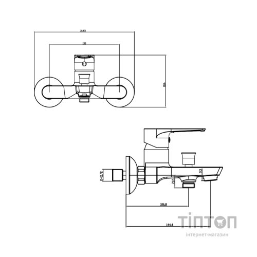 Змішувач Corso DF-1C140C (9632200)