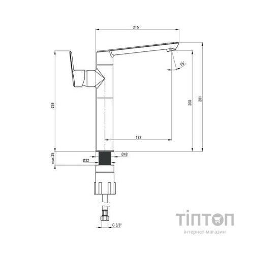 Змішувач Deante Arnika (BQA D21K)