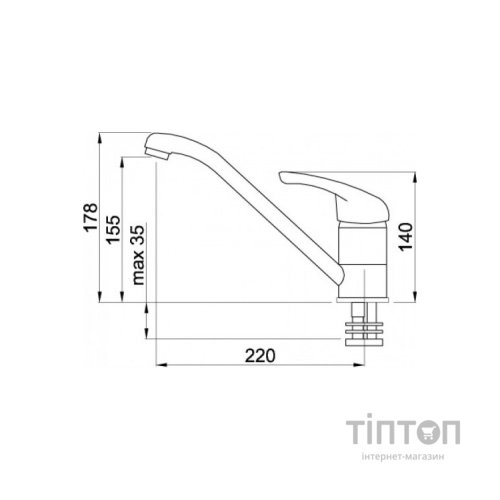 Змішувач Elleci Minerva titanium 73