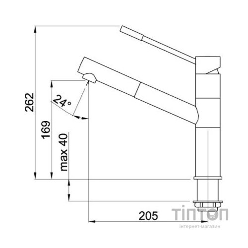 Змішувач Elleci Reno titanium 73