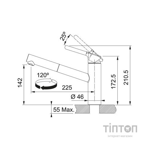 Змішувач Franke Orbit (115.0623.141)